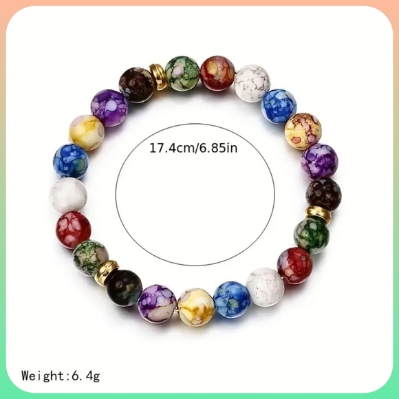 Relieve Anxiety Mandala Yoga Colorful Energy Bracelet, new in package - Picture 4 of 6